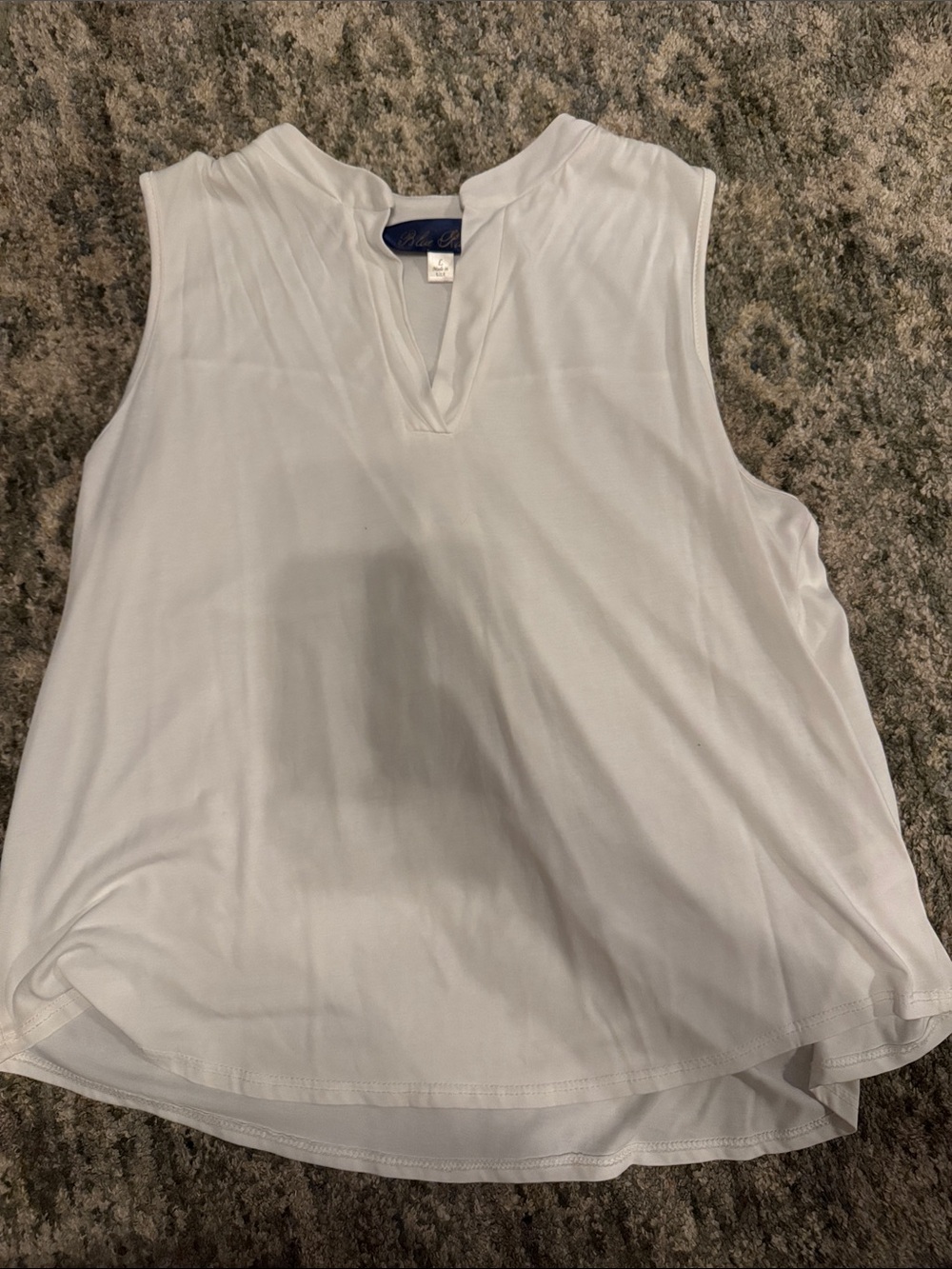 White Sleeveless V-Neck Women's Top - Classic Lightweight